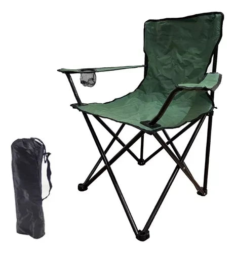 SILLA PLEGABLE CON PORTAVASOS