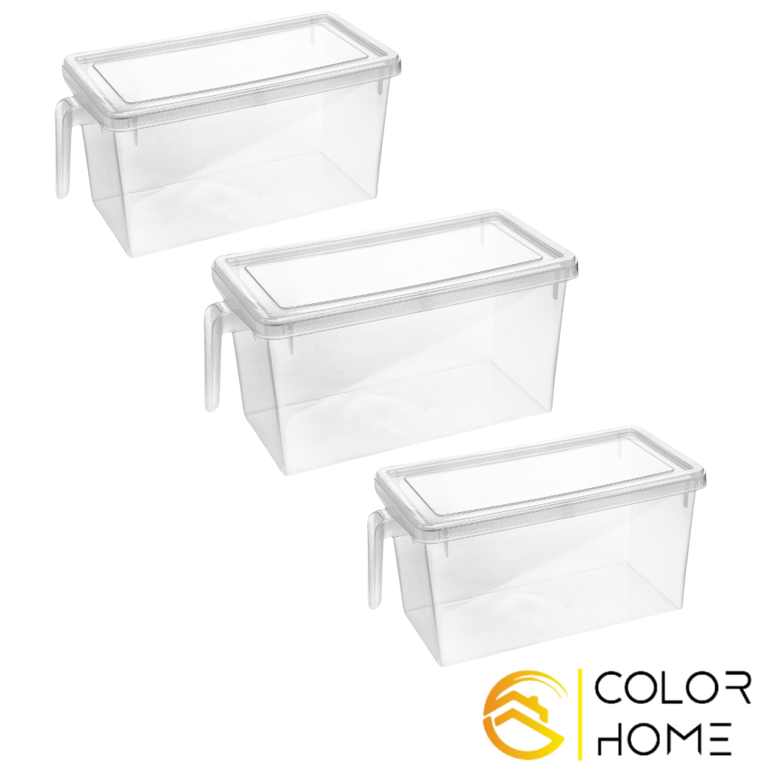 SÚPER ORGANIZADOR CON TAPA Y MANIJA - SET X 3