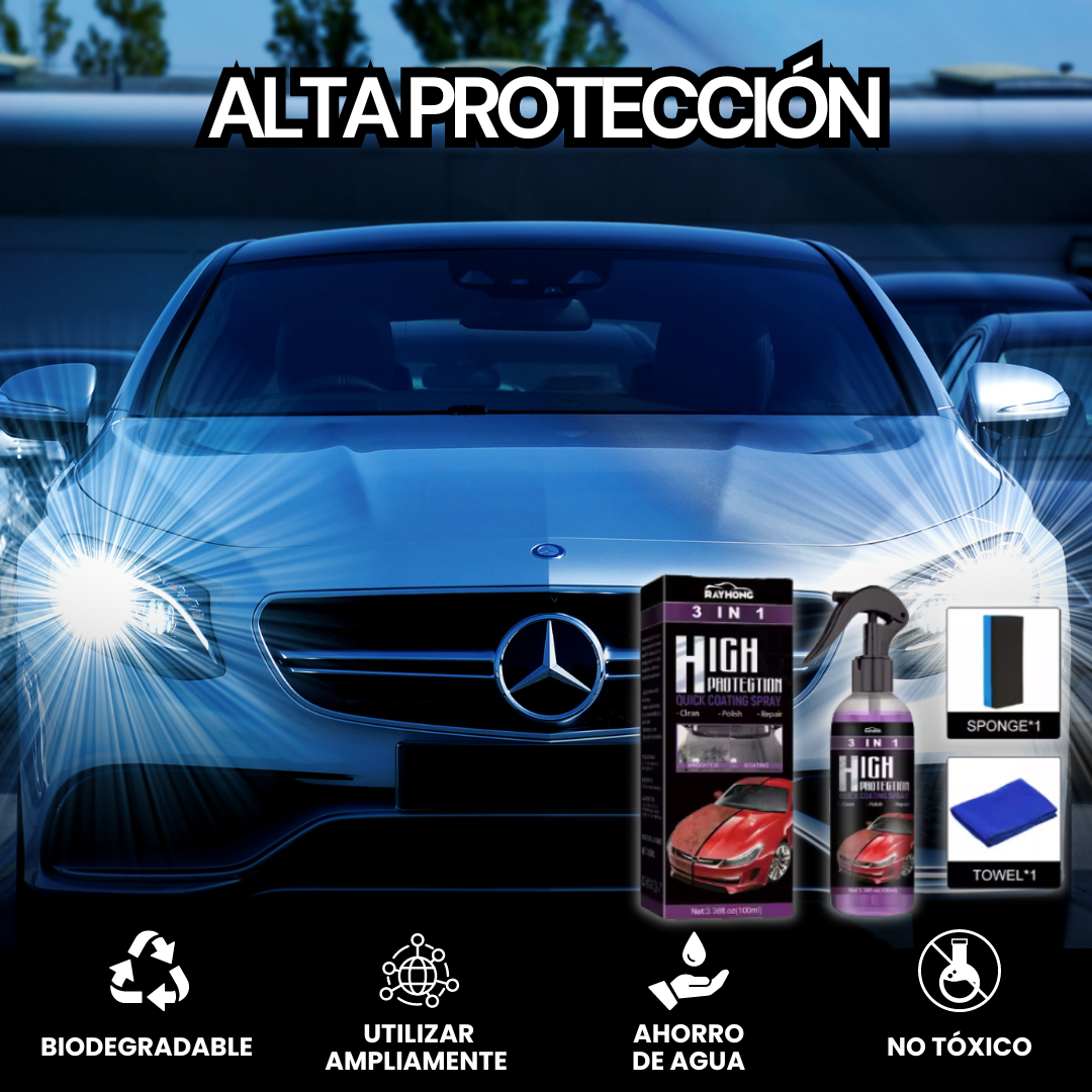 SPRAY PROTECCIÓN DIAMANTE CARROS Y MOTOS 3 EN 1 🔥💎