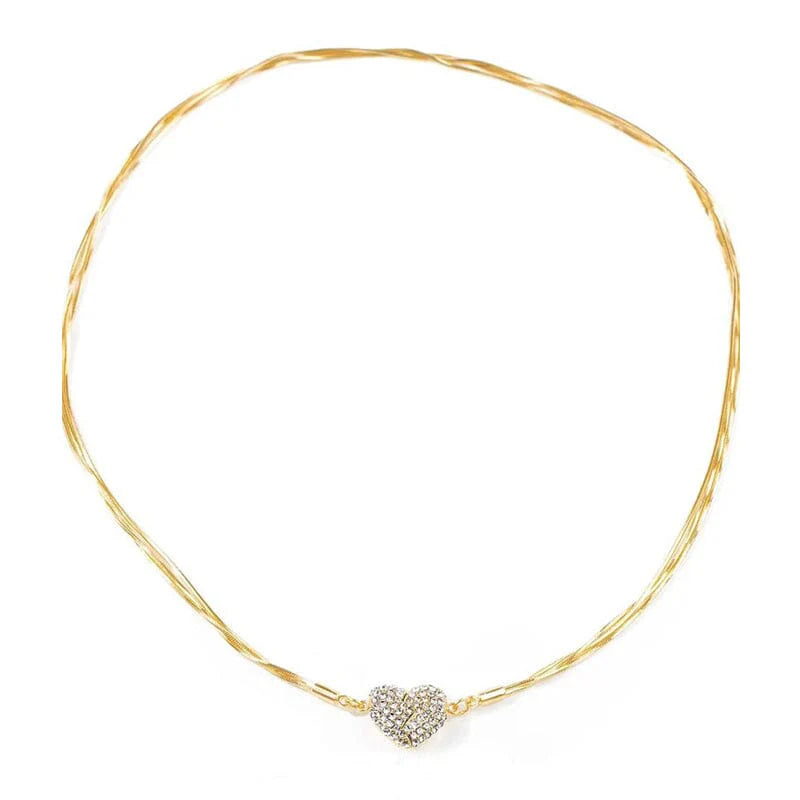 COLLAR CORAZÓN MAGNÉTICO DIAMANTES