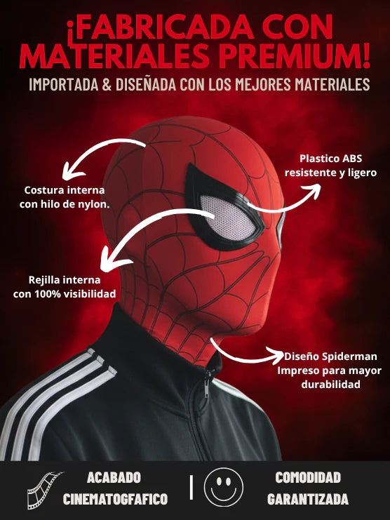 MÁSCARA SPIDERMAN OJOS MOVIBLES 🕸️🕷️