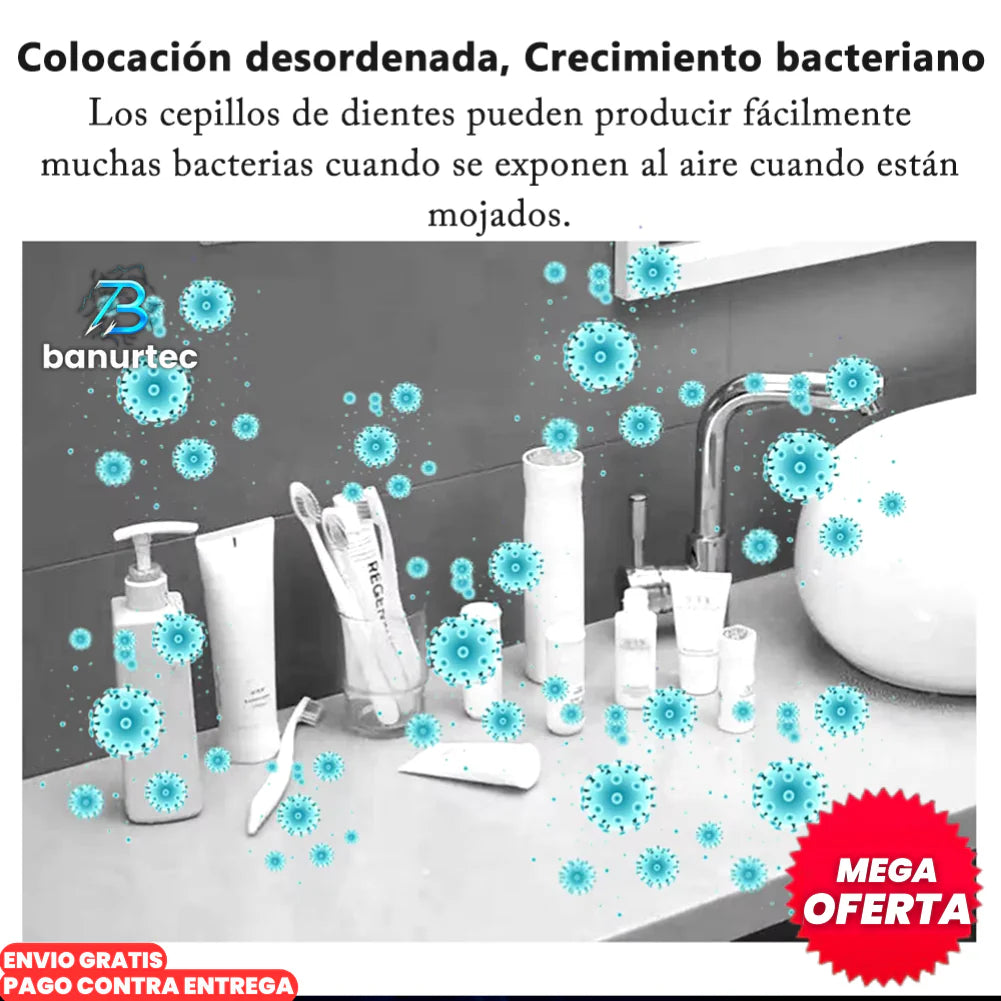 DISPENSADOR CREMA + ESTERILIZADOR UV + PORTA CEPILLOS 😱🔥
