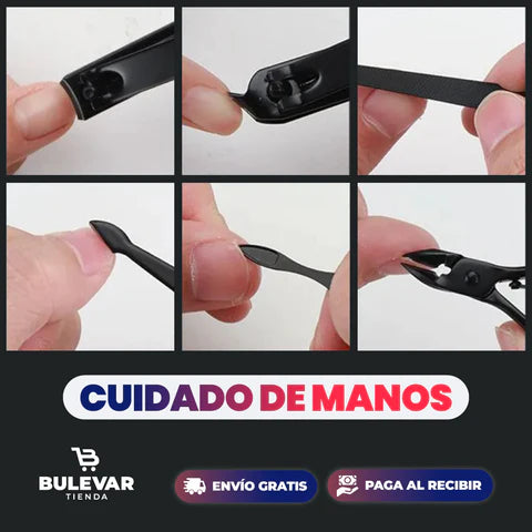 KIT MANICURE PEDICURE - SET 19 PIEZAS ALTA GAMA 💅