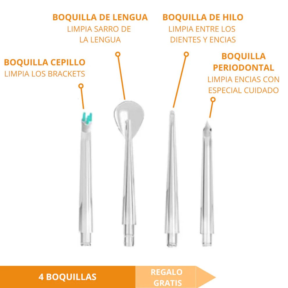IRRIGADOR DENTAL LIMPIEZA BUCAL RECARGABLE