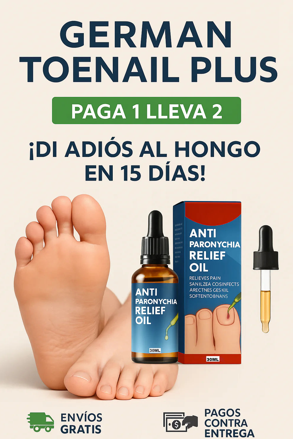 OFERTA PAGUE 1, LLEVE 2 | GERMAN TOENAIL PLUS ™ ANTIHONGOS