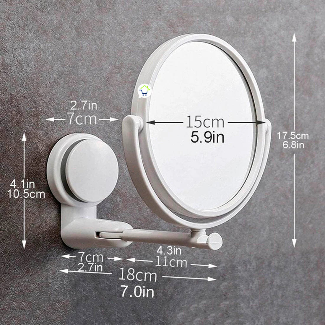 ESPEJO DE BAÑO RETRÁCTIL