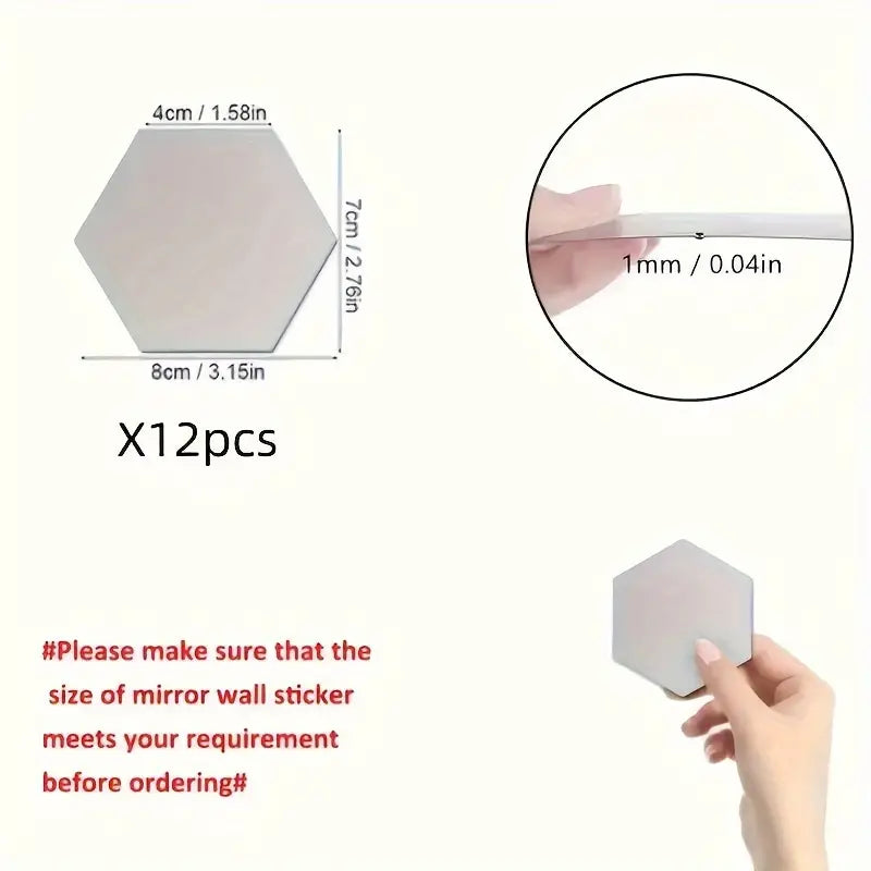 MIRROR MAGIC - ESPEJO ADHESIVO (SET X12 UNIDADES)