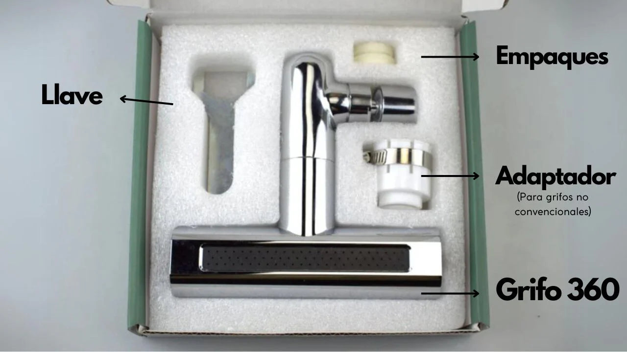 GRIFO AHORRADOR MULTIFUNCIONAL EN CASCADA 4 EN 1