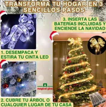 🎀CINTA LED NAVIDEÑA MAGICAL GLOW® 🎀 PAGA 1 LLEVA 2 😱