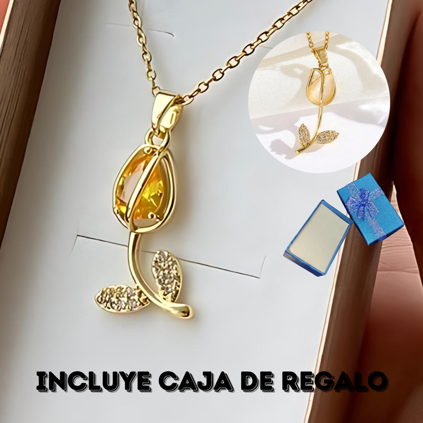 COLLAR TULIPÁN + CAJA DE REGALO + ENVIO GRATIS 🌷