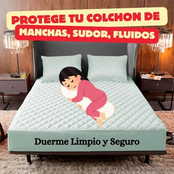 PROTECTOR COLCHON ANTIFLUIDO ACOLCHADO | Despídete de los ácaros y regueros