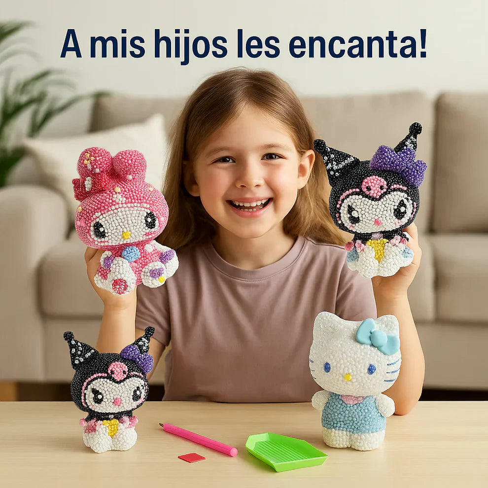 ALCANCIA KAWAII CON DIAMANTES 3D