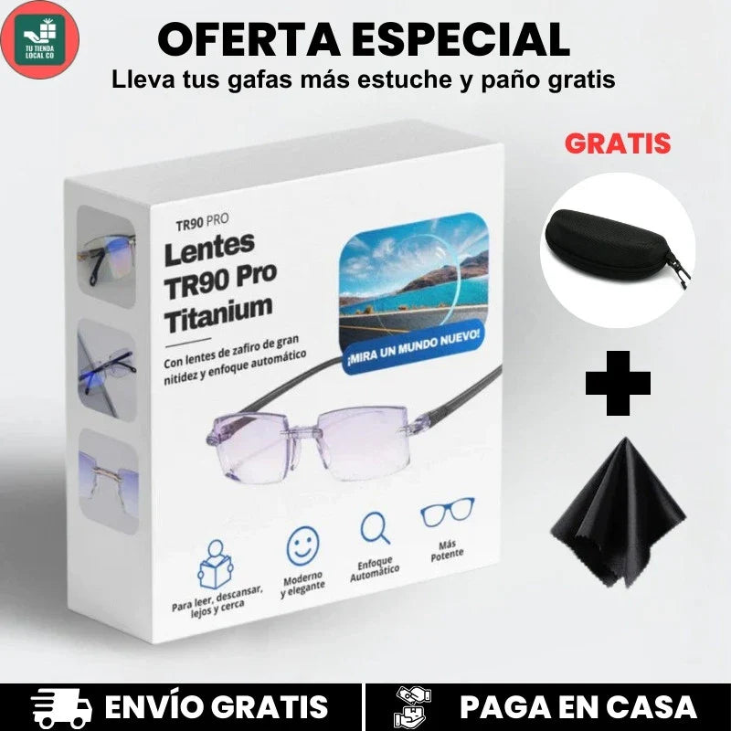 GAFAS MULTIFOCALES INTELIGENTES TR90 CON ZOOM AUTOMATICO, PROTECIÓN DE LUZ AZUL Y EFECTO FOTOCROMÁTICO