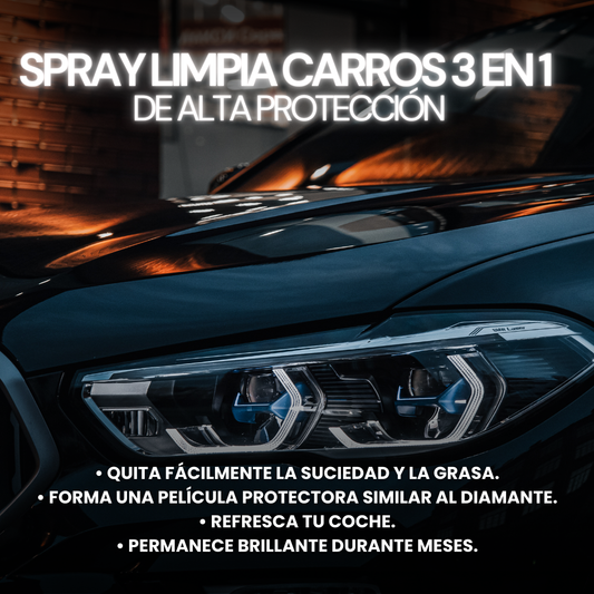 SPRAY PROTECCIÓN DIAMANTE CARROS Y MOTOS 3 EN 1 + PAGA 1 LLEVA 2 🔥💎