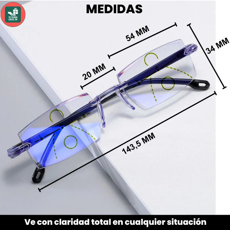 GAFAS MULTIFOCALES INTELIGENTES TR90 CON ZOOM AUTOMATICO, PROTECIÓN DE LUZ AZUL Y EFECTO FOTOCROMÁTICO