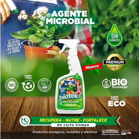 Alimento para plantas - Agente Microbial fortalecedor de plantas - 500Ml