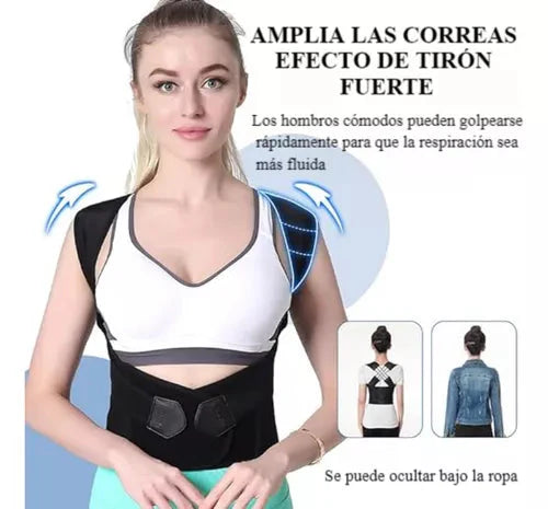 CORRECTOR DE POSTURA CON SOPORTE LUMBAR UNISEX