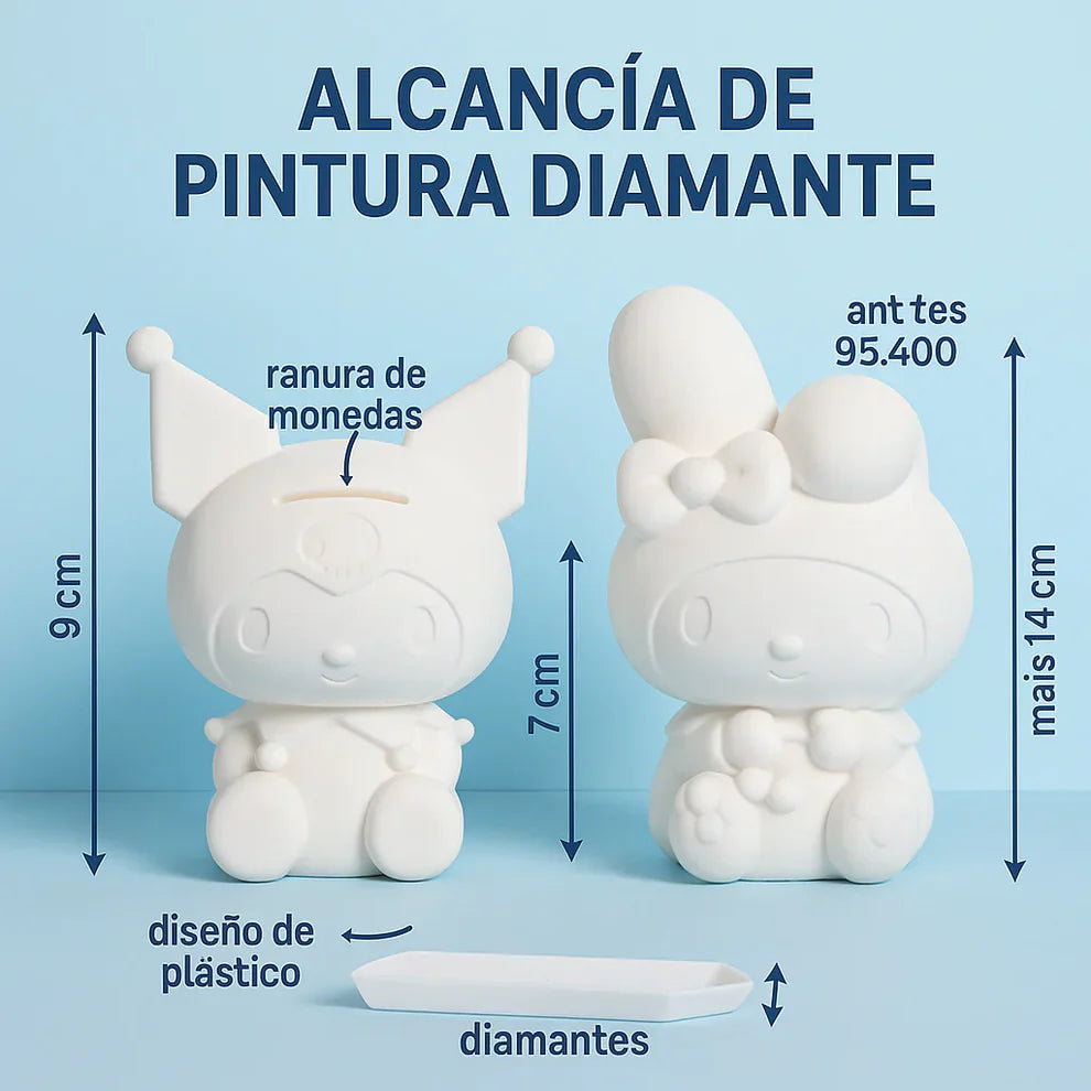 ALCANCIA KAWAII CON DIAMANTES 3D