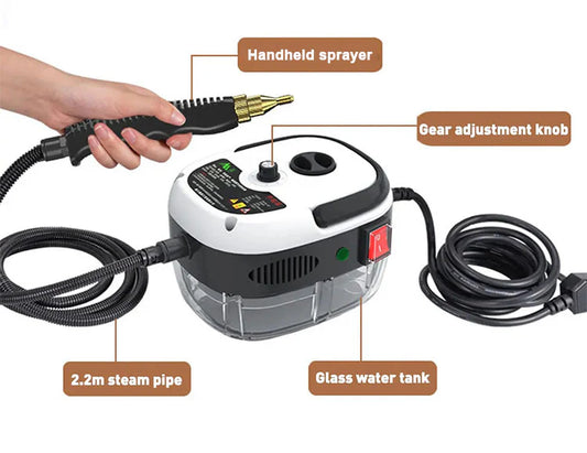 🔥El más vendido a nivel mundial✨Limpiador a vapor presurizado de alta temperatura de mano de 2500 W